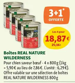 Maxi Zoo REAL NATURE WILDERNESS Boîtes pour chien saveur bœuf offre