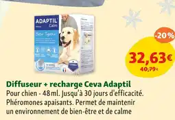 Maxi Zoo Ceva Adaptil Diffuseur + recharge offre