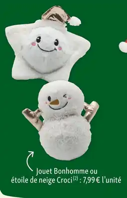Maxi Zoo Croci Jouet Bonhomme ou étoile de neige Croci offre
