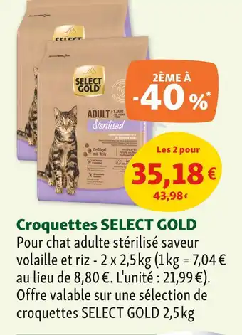 Maxi Zoo SELECT GOLD Croquettes offre