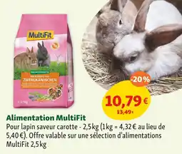Maxi Zoo MultiFit Alimentation pour lapin saveur carotte offre
