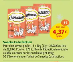 Maxi Zoo Catisfactions Snacks pour chat saveur poulet offre