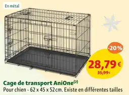 Maxi Zoo AniOne Cage de transport offre