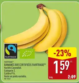 ALDI Bananes Bio Certifiées Fairtrade offre