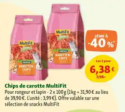 Maxi Zoo MultiFit Chips de carotte offre