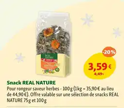 Maxi Zoo Real Nature Snack saveur herbes offre
