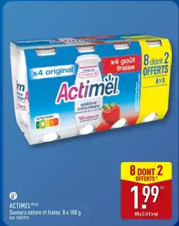 ALDI ACTIMEL Saveurs nature et fraise offre