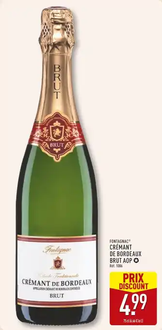 ALDI FONTAGNAC Crémant de Bordeaux Brut AOP offre
