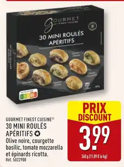 ALDI GOURMET FINEST CUISINE 30 Mini Roulés Apéritifs offre