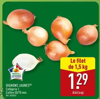 ALDI Oignons jaunes offre