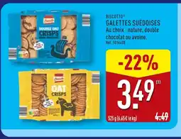 ALDI BISCOTTO Galettes Suédoises Nature offre