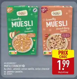 ALDI GOLDEN BRIDGE Crunchy muesli apple cinnamon offre