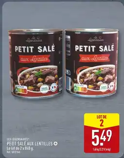 ALDI LES LÉGENDAIRES Petit Salé aux Lentilles offre