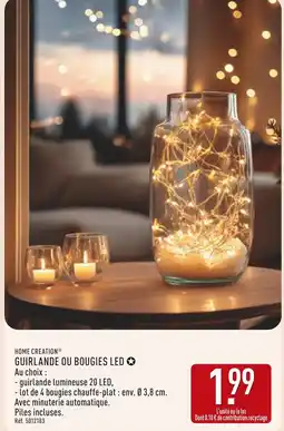ALDI HOME CREATION Guirlande ou bougies led offre