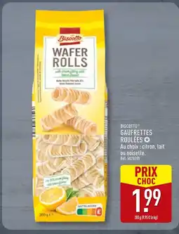 ALDI BISCOTTO Gaufrettes roulées offre