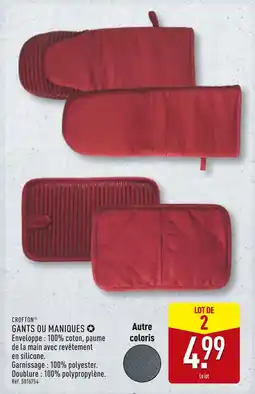ALDI CROFTON Gants ou Maniques offre