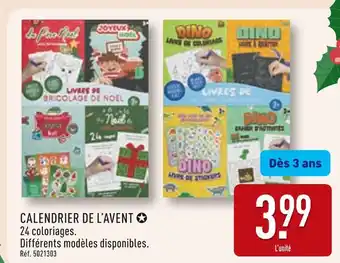 ALDI Calendrier de l'Avent Livres de Bricolage de Noël offre