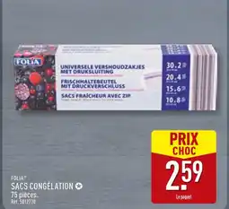 ALDI FOLIA Sacs congélation offre