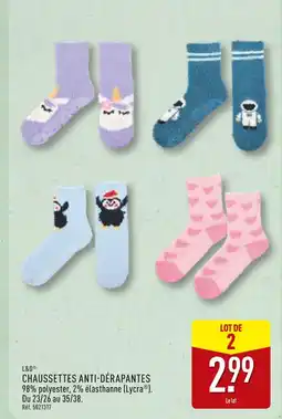 ALDI L&D Chaussettes anti-dérapantes offre