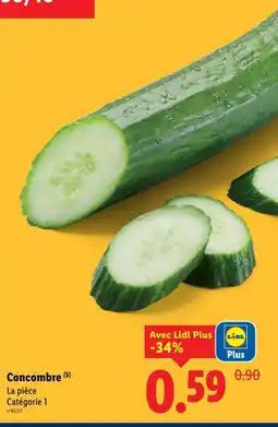 Lidl Concombre offre