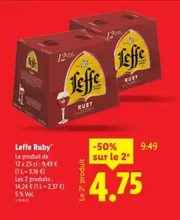 Lidl Leffe Leffe Ruby offre