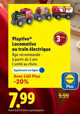 Lidl PLAYTIVE Locomotive ou train électrique offre