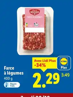 Lidl Farce à légumes offre