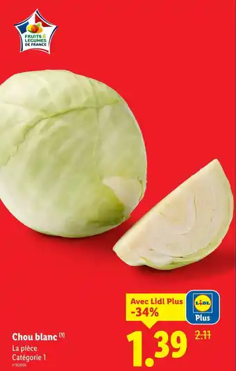 Lidl Chou blanc offre