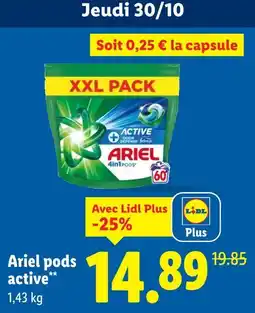 Lidl Ariel Ariel pods active offre