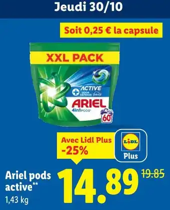 Ariel Ariel pods active