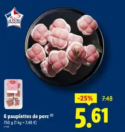 Lidl 6 paupiettes de porc offre