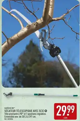ALDI GARDENLINE Sécateur télescopique avec scie offre
