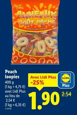 Lidl SWEET CORNER Peach loopies offre