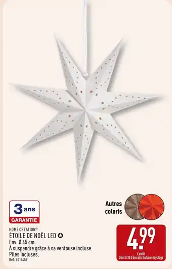 ALDI HOME CREATION Étoile de Noël LED offre