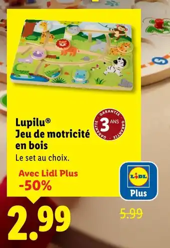 Lidl LUPILU Jeu de motricité en bois offre