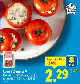 Lidl Farce à légumes offre