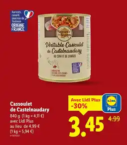 Lidl SAVEURS DE NOS REGIONS Cassoulet de castelnaudary offre