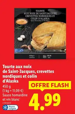 Lidl Tourte aux noix de Saint-Jacques, crevettes nordiques et colin d'Alaska offre