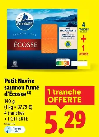 Lidl PETIT NAVIRE Saumon fumé d'Écosse offre
