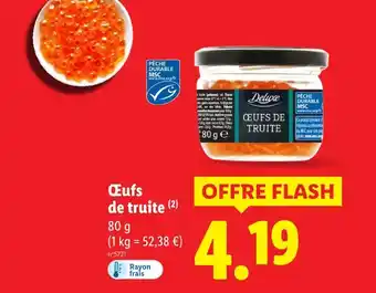 Lidl DELUXE Œufs de truite offre