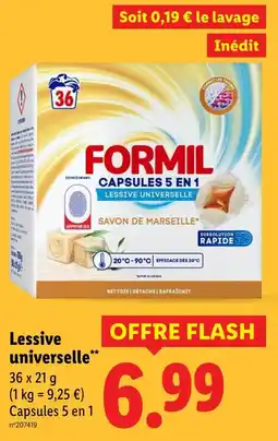 Lidl FORMIL Lessive universelle offre