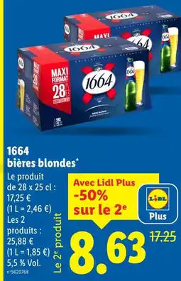 Lidl 1664 Bières blondes offre