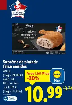 Lidl DELUXE Suprême de pintade farce morilles offre