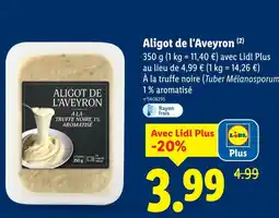 Lidl Aligot de l'Aveyron offre