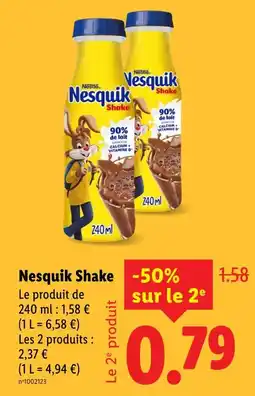 Lidl NESTLE Nesquik Shake offre