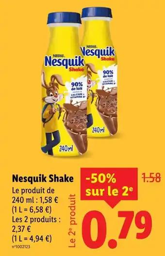 Lidl NESTLE Nesquik Shake offre