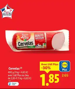 Lidl SAINT ALBY Cervelas offre