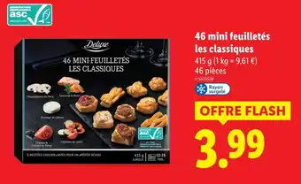 Lidl Deluxe 46 mini-feuilletés les classiques offre