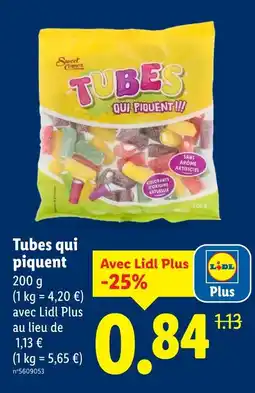 Lidl Tubes qui piquent offre