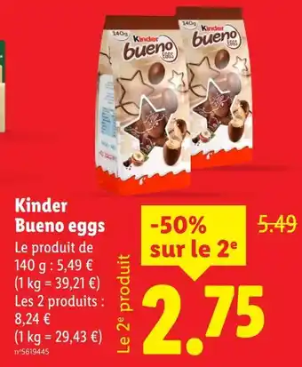 Lidl Kinder Bueno eggs offre